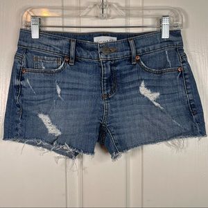 Ann Taylor LOFT Distressed Jean Shorts Sz 24 / 00